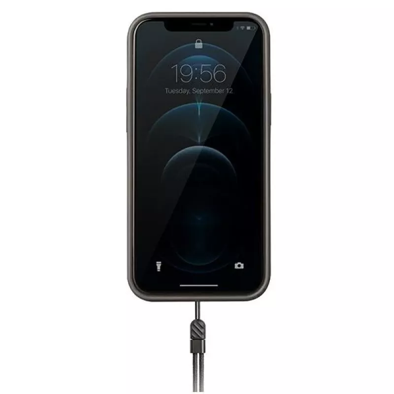 UNIQ Heldro funda para iPhone 12 Pro Max 6,7 pulgadas Charcoal Camo Antimicrobial