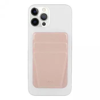 UNIQ Lyft soporte magnético para teléfono y portatarjetas rosa