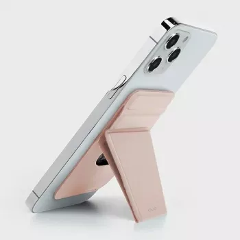 UNIQ Lyft soporte magnético para teléfono y portatarjetas rosa