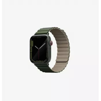 UNIQ Revix correa magnética reversible para Apple Watch 42/44/45/49mm Green-Taupe