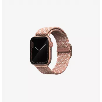 UNIQ Aspen correa Braided Solo Loop para Apple Watch 38/40/41mm Series 1-9/SE/SE2/SE3 - Citrus Pink