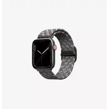 UNIQ Aspen Correa trenzada para Apple Watch 46/45/44 mm Series 1/2/3/4/5/6/7/8/9/SE/SE2/SE3 - Pebble Grey
