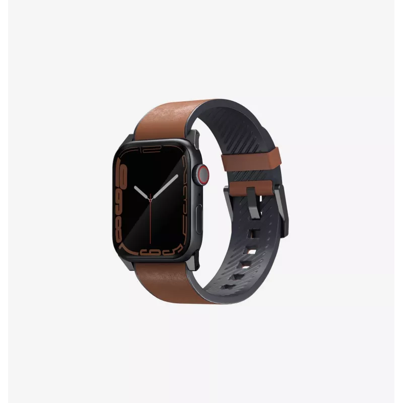 UNIQ Straden Correa Híbrida de Piel para Apple Watch 42/44/45/49mm Azul