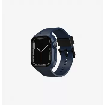 UNIQ Monos Correa 2en1 para Apple Watch con Funda Serie 4/5/6/7/8/9/SE/SE2/SE3 44/45mm Azul Marino
