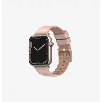 UNIQ Linus Correa para Apple Watch Serie 1/2/3/4/5/6/7/8/9/SE/SE2/SE3/Ultra/Ultra 2/Ultra 3 42/44/45/49mm Airosoft Silicona Negro Medianoche