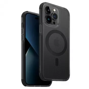 UNIQ Combat Funda para iPhone 14 Pro 6,1 inch con Carga MagClick Concrete Charcoal