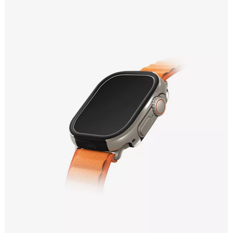 UNIQ Valencia funda protectora para Apple Watch Ultra / Ultra 2 / Ultra 3 49mm, Midnight Black