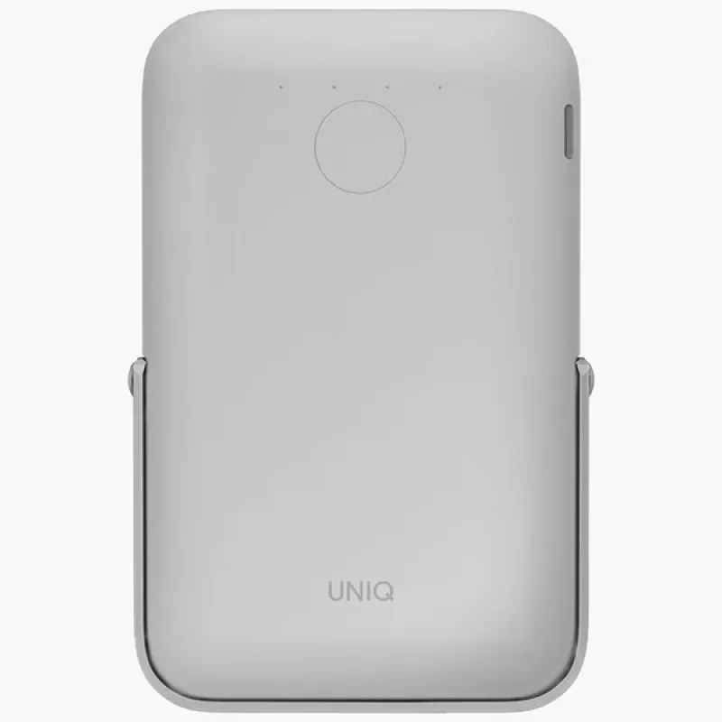 UNIQ Batería Externa Hoveo 5000mAh USB-C 20W PD Carga Rápida Inalámbrica Magnética Chalk Grey