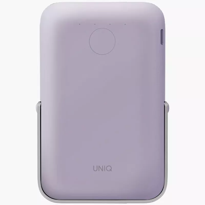 UNIQ Batería Externa Hoveo 5000mAh USB-C 20W PD Carga Rápida Inalámbrica Magnética Lilac Lavender