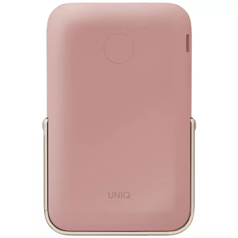 UNIQ Batería Externa Hoveo 5000mAh USB-C 20W PD Carga Rápida Inalámbrica Magnética Blush Pink
