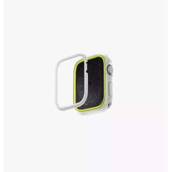 UNIQ Moduo funda para Apple Watch Series 4/5/6/7/8/9/SE/SE2/SE3 44/45mm Lime-White