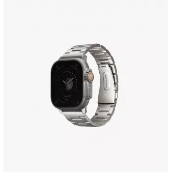 UNIQ Osta Correa para Apple Watch 42/44/45/49mm Acero inoxidable Plata/Plata titanio