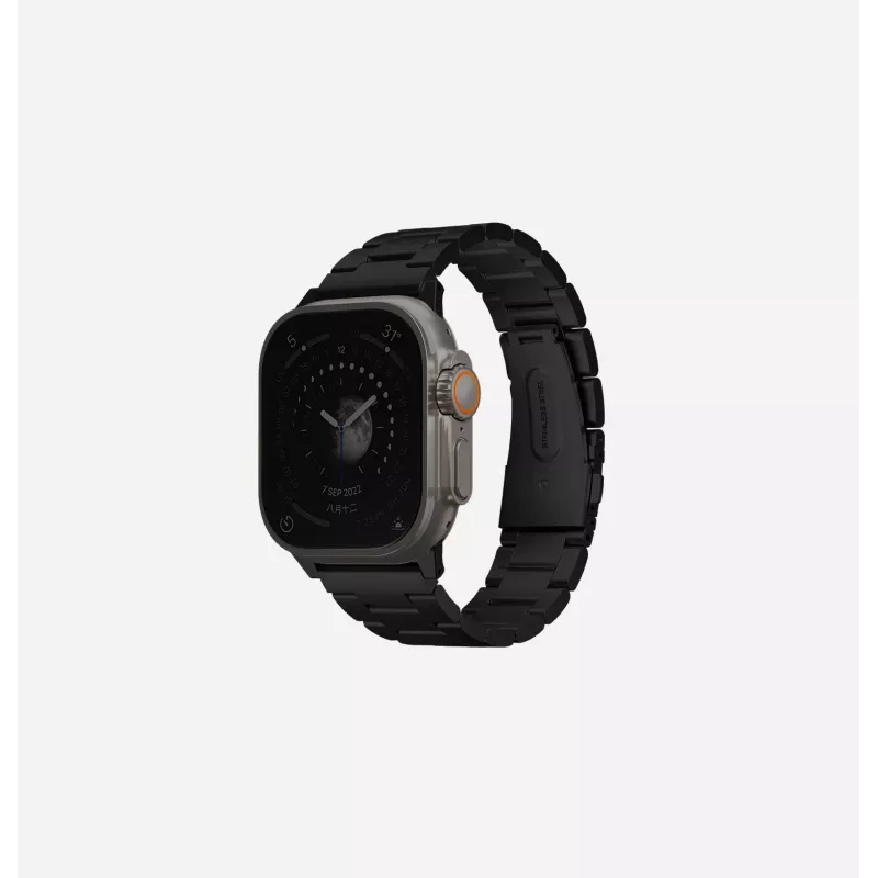 UNIQ Osta Correa para Apple Watch 42/44/45/49mm Acero inoxidable Plata/Plata titanio