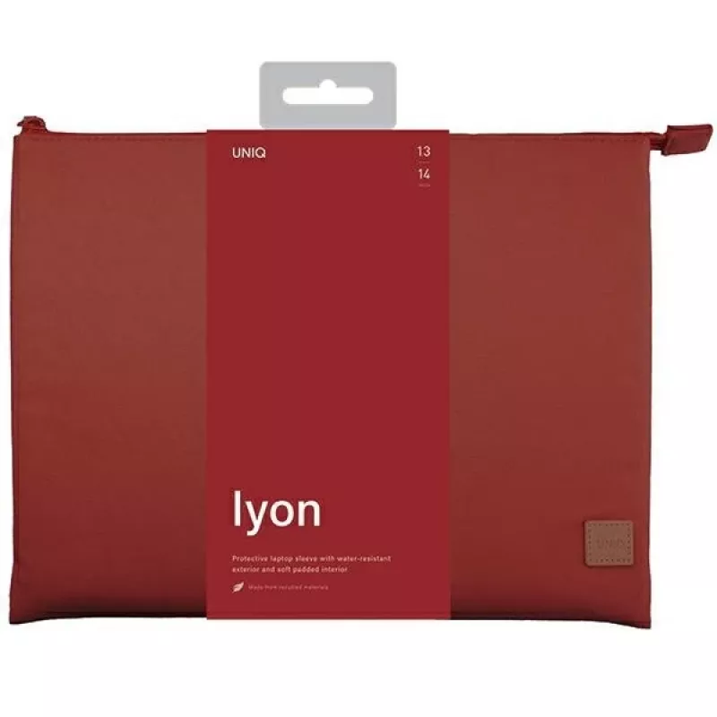UNIQ Lyon Funda para portátil 14 inch Brick Red Impermeable RPET