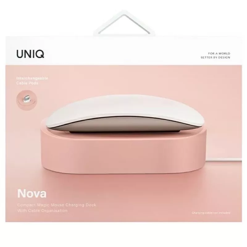 UNIQ Nova Base de carga inalámbrica para Apple Magic Mouse 2 - Rosa