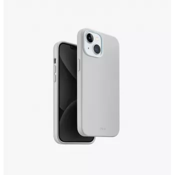 UNIQ Lino Hue Magclick Funda con carga para iPhone 15/14/13 6,1 inch - Gris tiza