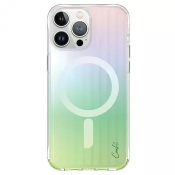 UNIQ Coehl Linear funda con carga magnética para iPhone 15 Pro Max 6,7 inch opal iridiscente