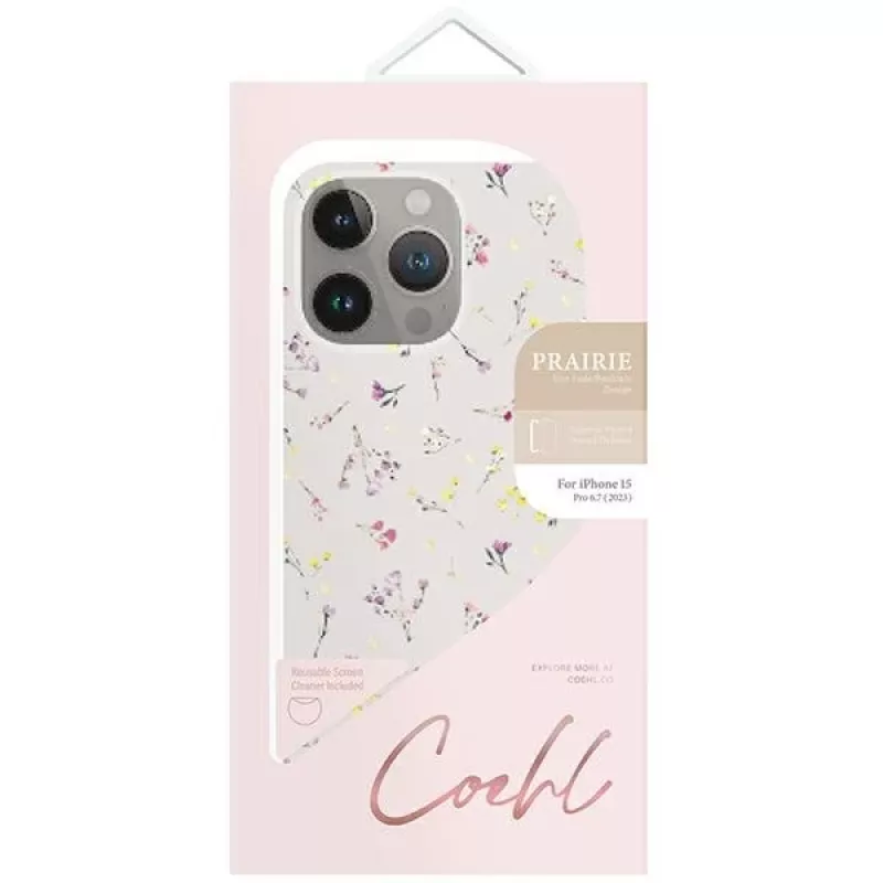 UNIQ Coehl Prairie funda protectora para Apple iPhone 15 Pro Max, blush beige