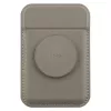 UNIQ Flixa cartera magnética para tarjetas con soporte flint grey MagSafe
