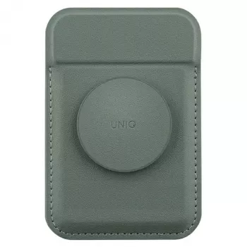 UNIQ Flixa cartera magnética para tarjetas con soporte lichen green MagSafe