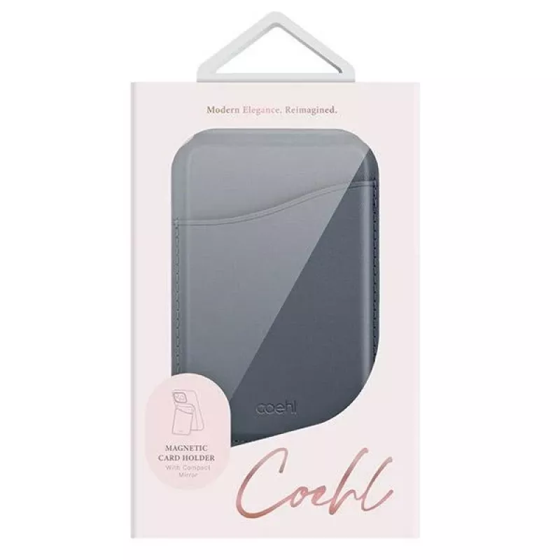 UNIQ Coehl Esme cartera magnética con espejo y soporte para Apple iPhone 15 Pro Max, sapphire blue