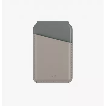 UNIQ Lyden DS cartera magnética con RFID y soporte para teléfono ivory/lichen green