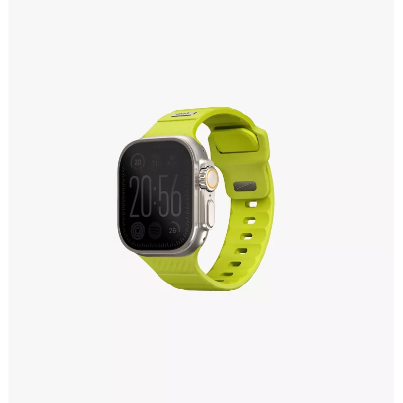 UNIQ Stride correa de goma FKM para Apple Watch Series 1/2/3/4/5/6/7/8/9/SE/SE2/SE3 38/40/41mm Iceplant Green