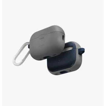 UNIQ Clyde Lock funda para AirPods Pro 2 (2022/2023) - gris tiza / azul marino