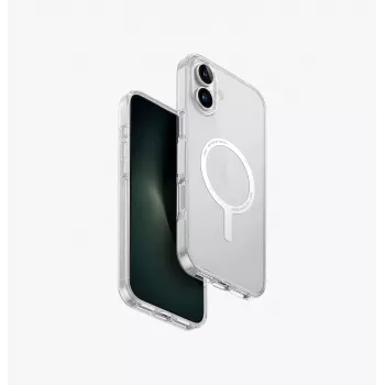 UNIQ Clario funda para iPhone 16 Plus 6,7 pulgadas con carga MagClick Lucent Clear