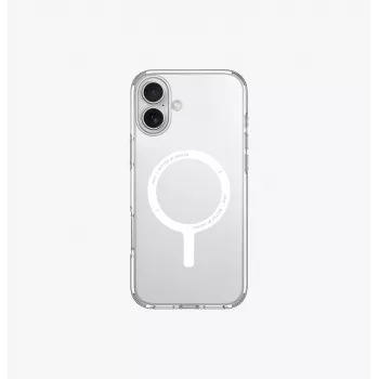 UNIQ Clario funda para iPhone 16 Plus 6,7 pulgadas con carga MagClick Lucent Clear