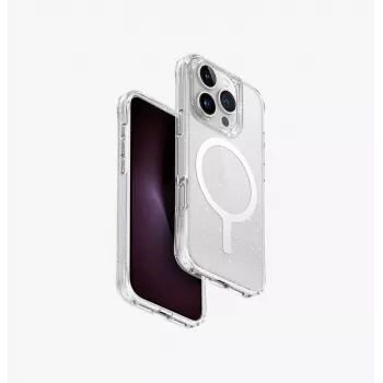 UNIQ LifePro Xtreme funda con carga MagClick para iPhone 16 Pro 6,3 pulgadas transparente Tinsel Lucent