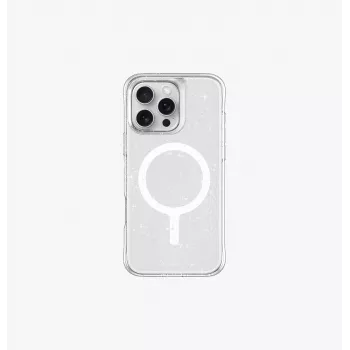 UNIQ LifePro Xtreme funda con carga MagClick para iPhone 16 Pro 6,3 pulgadas transparente Tinsel Lucent