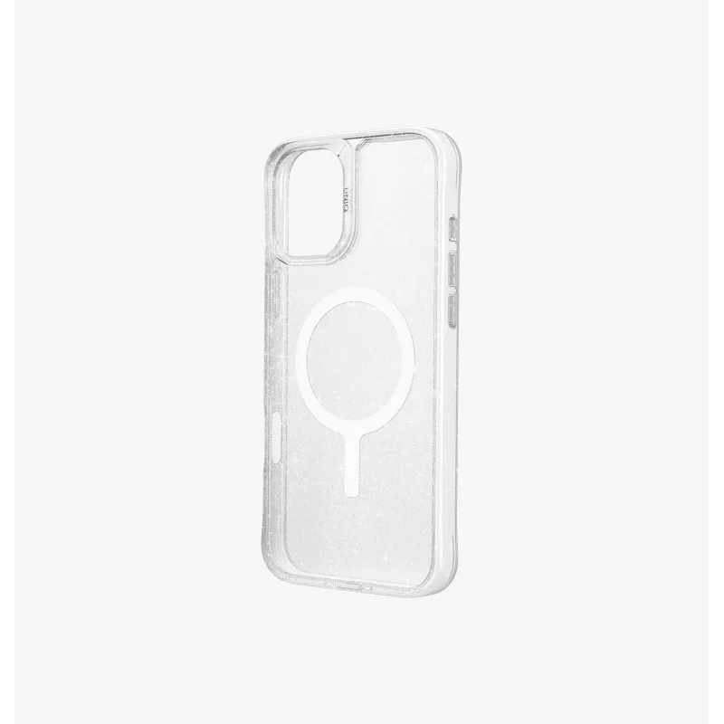 UNIQ LifePro Xtreme funda con carga MagClick para iPhone 16 Pro 6,3 pulgadas transparente Tinsel Lucent