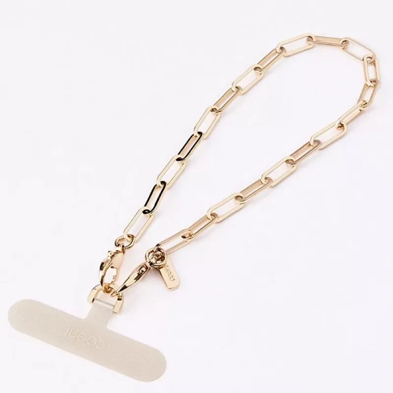 UNIQ Coehl GoldiLocks Cordón universal para teléfono con muñequera Champagne Gold