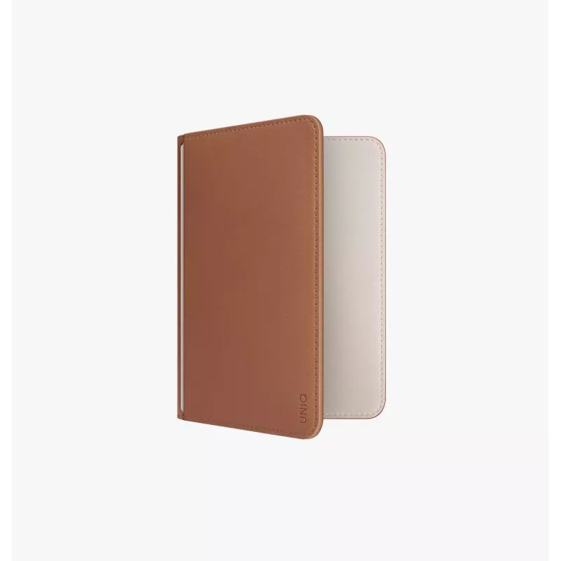 UNIQ Belmont Passport Holder con Apple Find My y bloqueo RFID, gris-azul