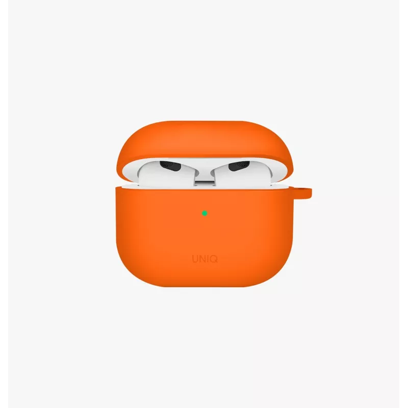 UNIQ Nexo funda para AirPods 4 con ganchos para las orejas, silicona, azul pacífico