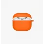 UNIQ Nexo funda para AirPods 4 con ganchos para las orejas, silicona, Volt Orange
