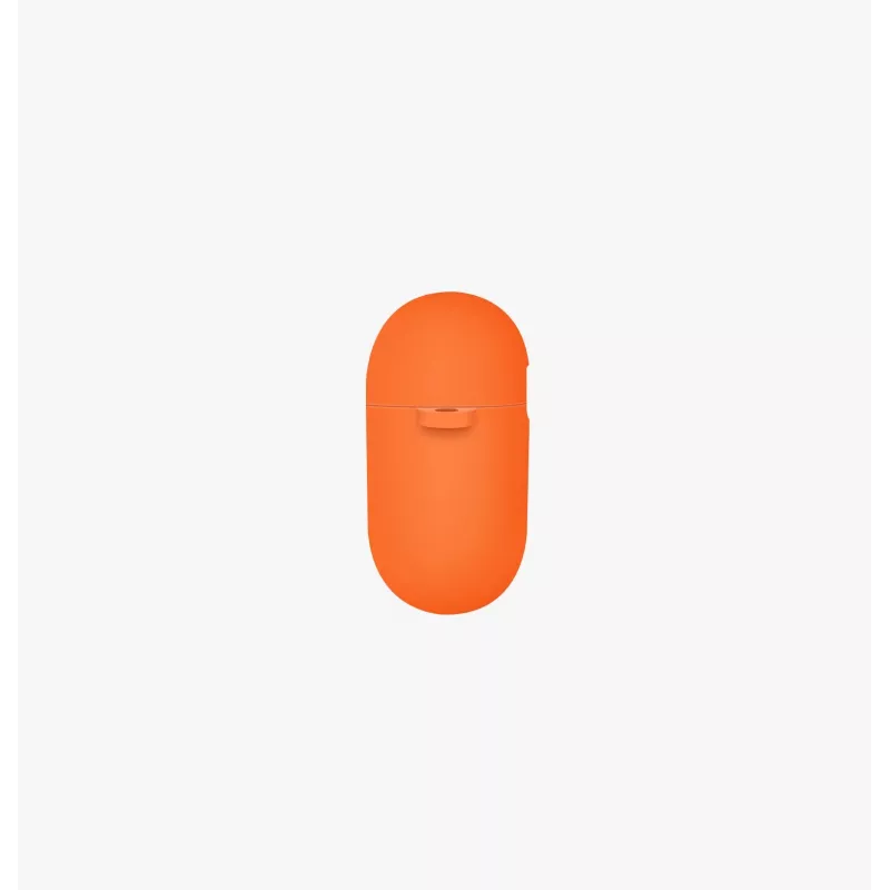 UNIQ Nexo funda para AirPods 4 con ganchos para las orejas, silicona, Volt Orange