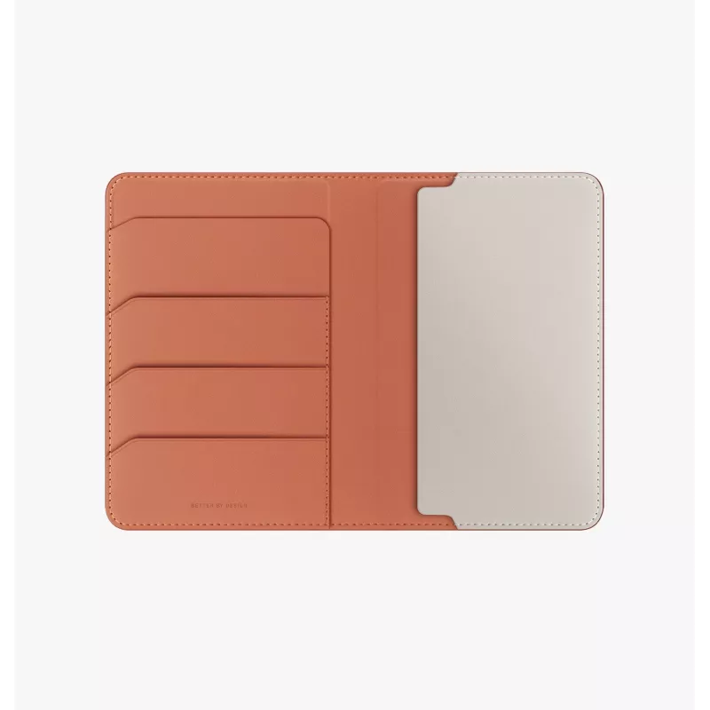 UNIQ Belmont tarjetero para pasaporte con RFID, gris/amarillo