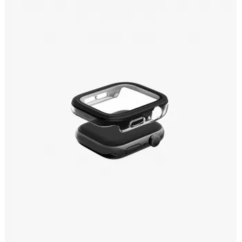 UNIQ Voute funda protectora para Apple Watch Series 10 / 11 42mm con protector de pantalla de cristal templado - plateado