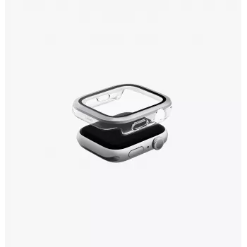 UNIQ Voute funda protectora con cristal templado para Apple Watch Series 10/11 46mm, plateado