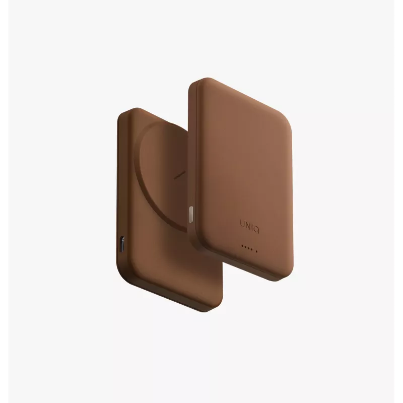 UNIQ Lyden Lexa batería externa magnética 5000mAh PD USB-C MagSafe, amarillo