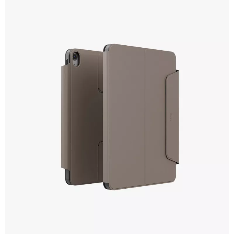 UNIQ Rovus Snapmount funda magnética desmontable con rotación 360 para iPad 11 A16 (2025) / iPad 10.9 10.ª gen (2022), negro