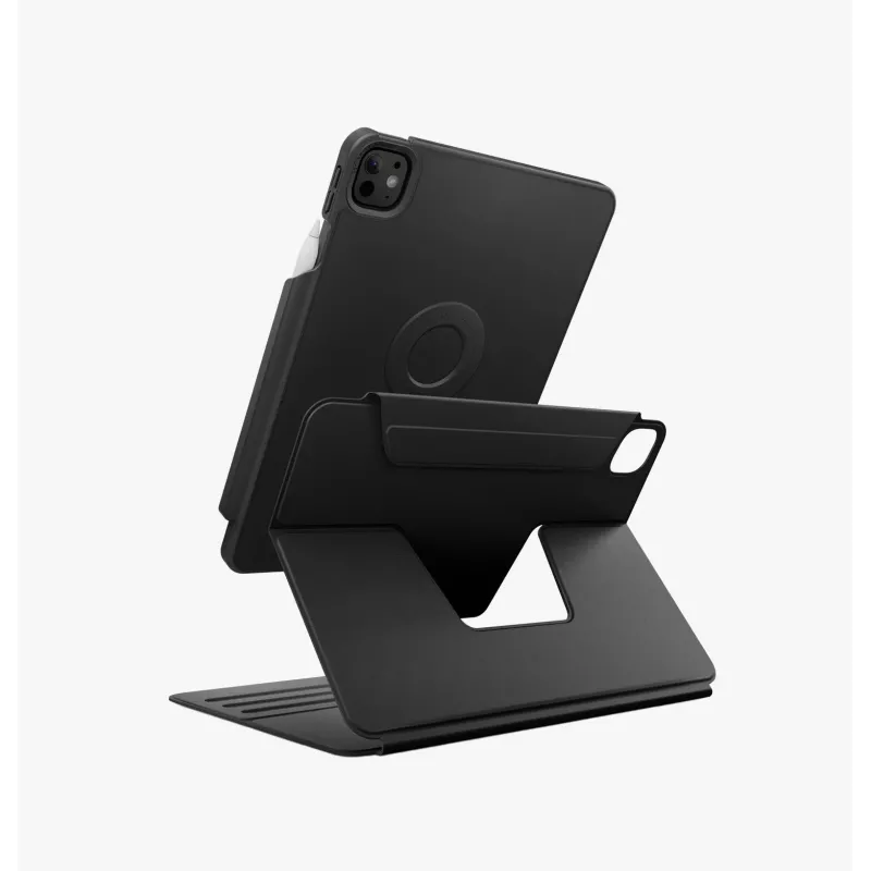 UNIQ Rovus Snapmount funda magnética desmontable con rotación 360 para iPad Pro 13 M4 2024 / M5 2025, negro