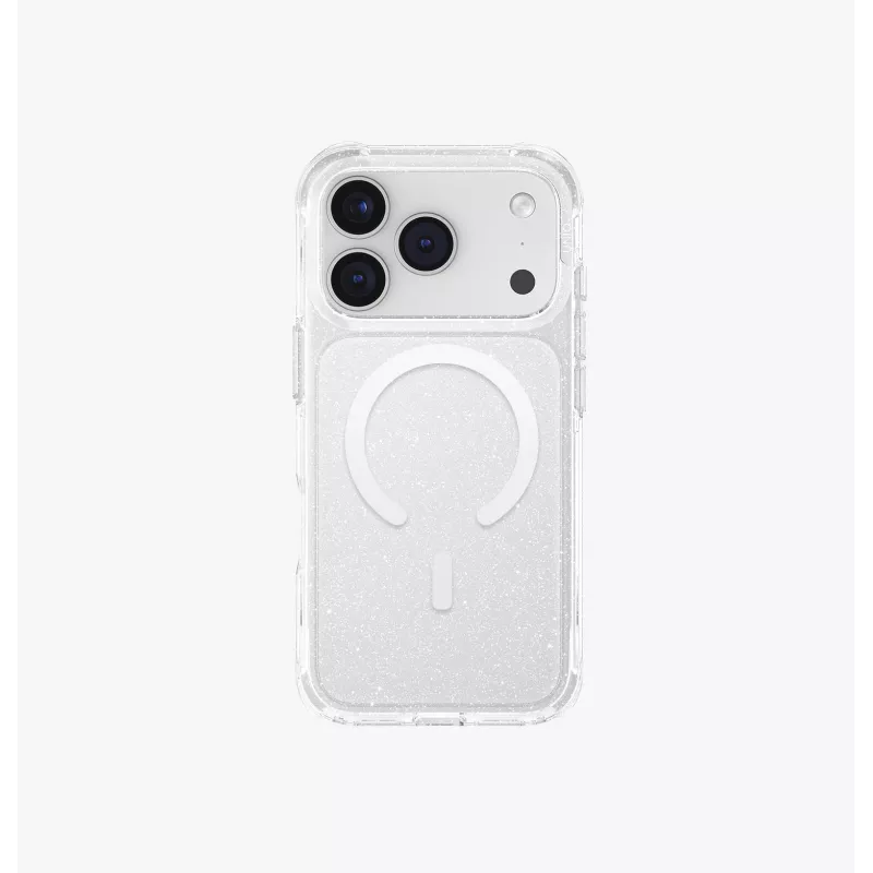 UNIQ LifePro Xtreme MagClick funda de carga para iPhone 17 Pro, transparente/purpurina