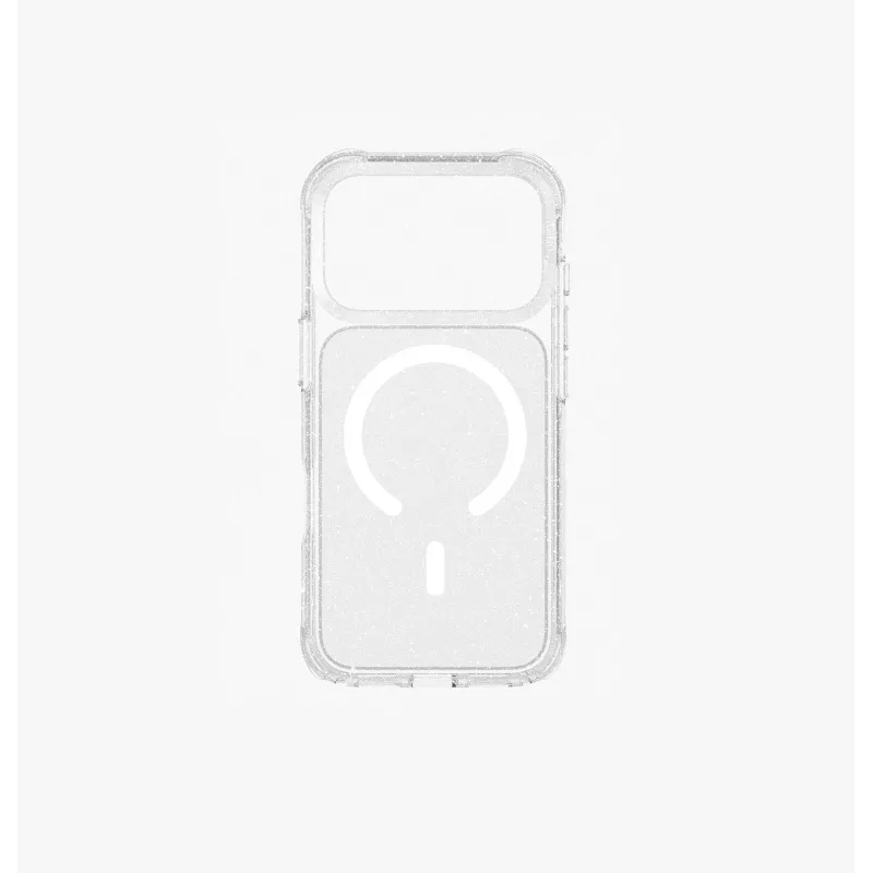 UNIQ LifePro Xtreme MagClick funda de carga para iPhone 17 Pro, transparente/purpurina