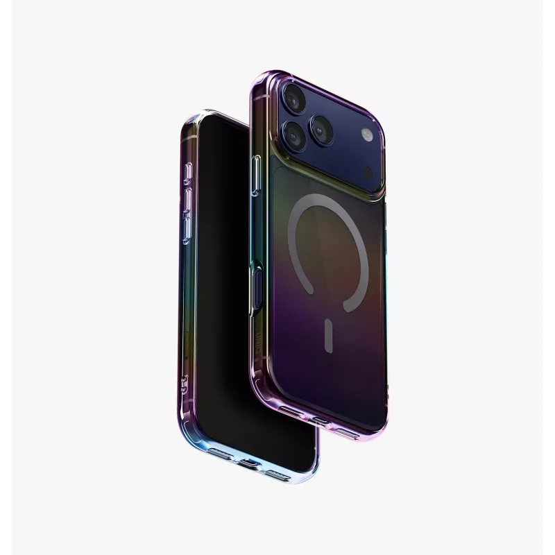 UNIQ Iridescia Case para Apple iPhone 17 Pro Max, MagClick Charging, Pink Prism