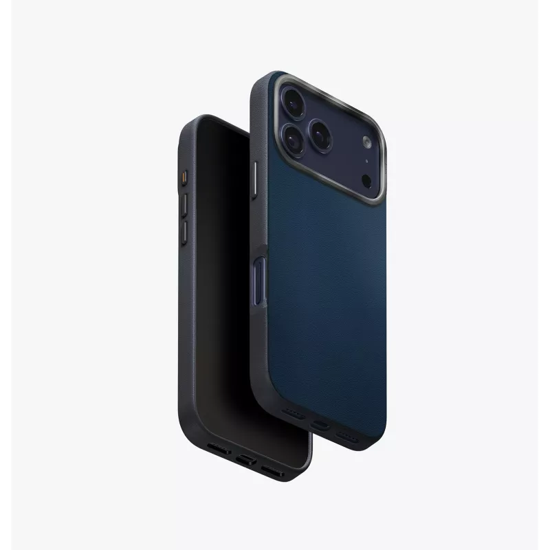 UNIQ Lyden DS Case para iPhone 17 Pro con función de carga MagClick, Naranja/Gris