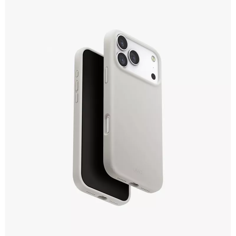 UNIQ Lino Funda para iPhone 17 Pro Max, carga MagClick, gris