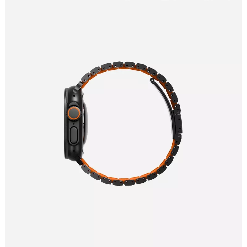 UNIQ Strova Flex Correa para Apple Watch 44/45/46/49mm Series 1/2/3/4/5/6/7/8/9/10/11/SE/SE2/SE3/Ultra/Ultra 2/Ultra 3 Silver-Lime